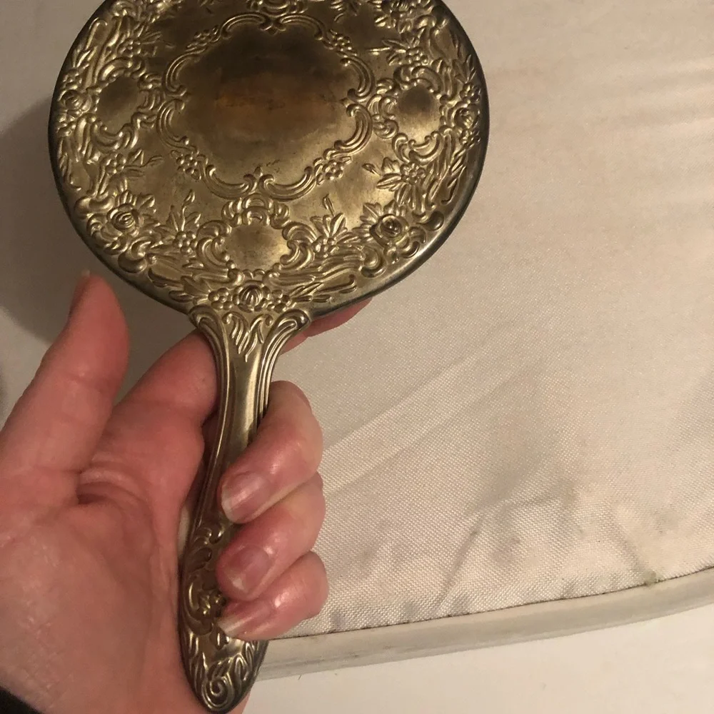 Elegant 1918 Silver Hand Mirror- 968 $100 or $80 w/offer